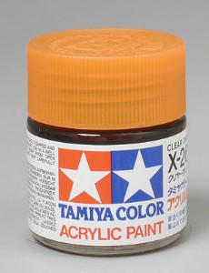 TAMIYA 壓克力系水性漆 23ml 亮光透明橘色 X